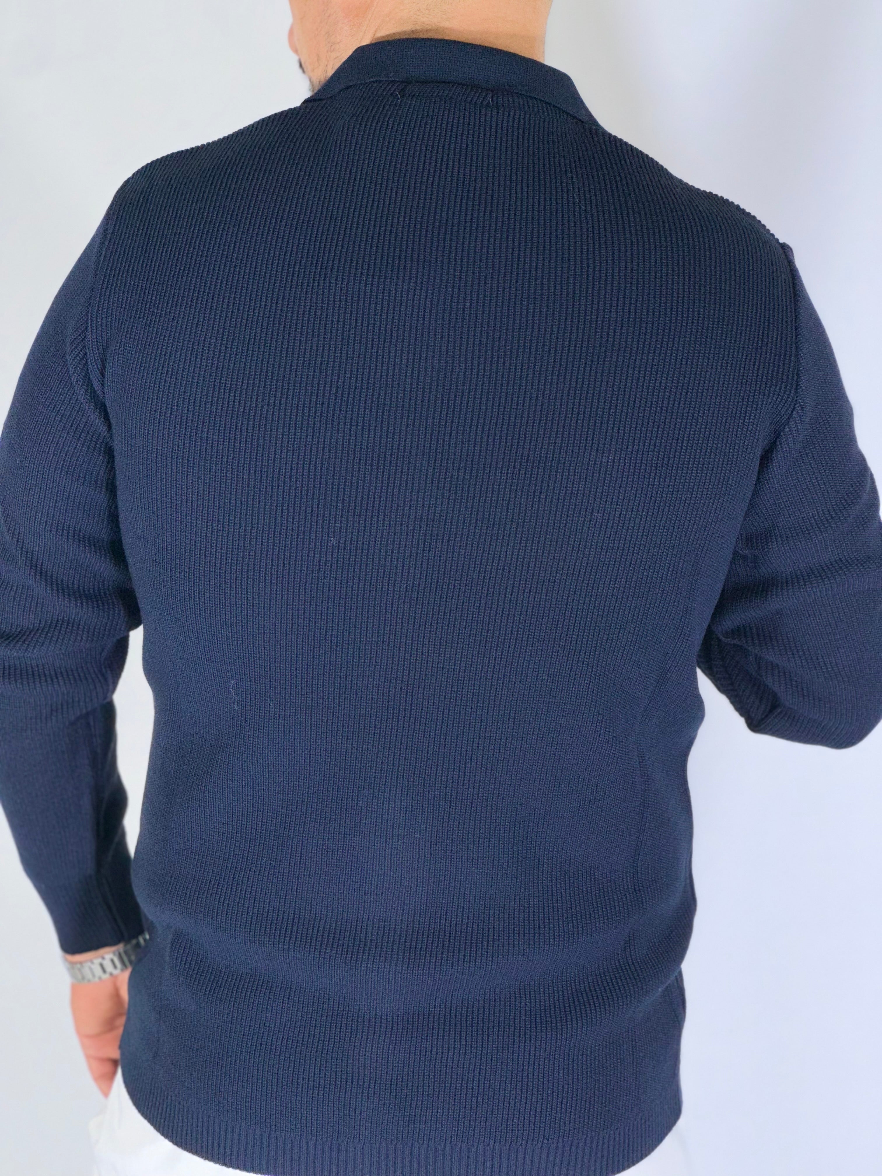 giacca camicia blu SER463