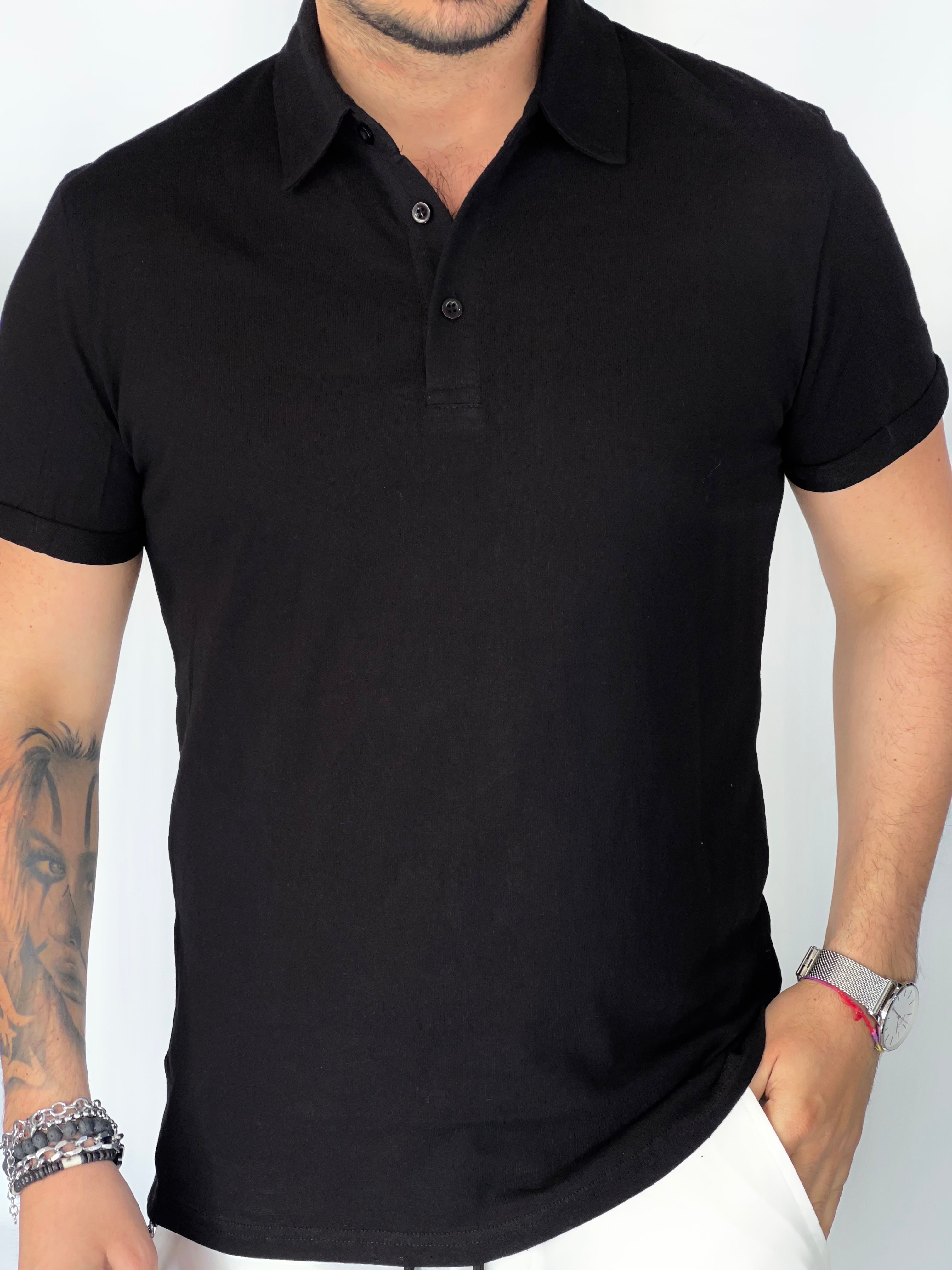 Polo mezza manica black AD09001