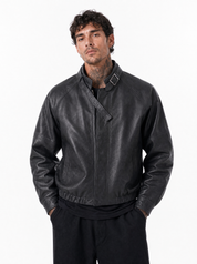 Giubbino eco-pelle nero XH8971-9