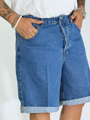 Bermuda jeans con risvolto EL DORATO