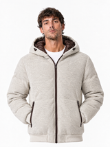 Giubbino con cappuccio panna 99774-134