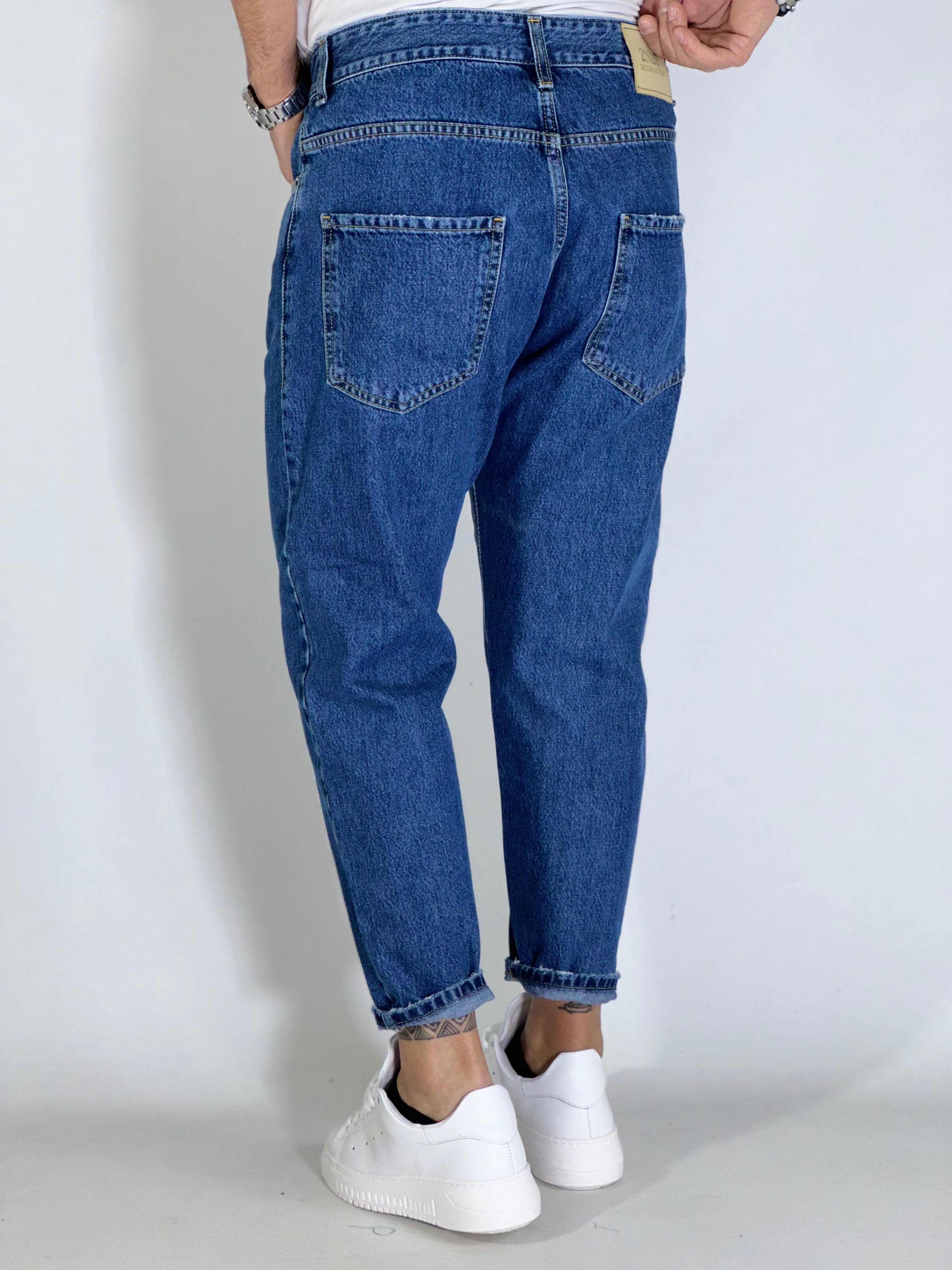 Jeans carrot pulito scuro 2N2T