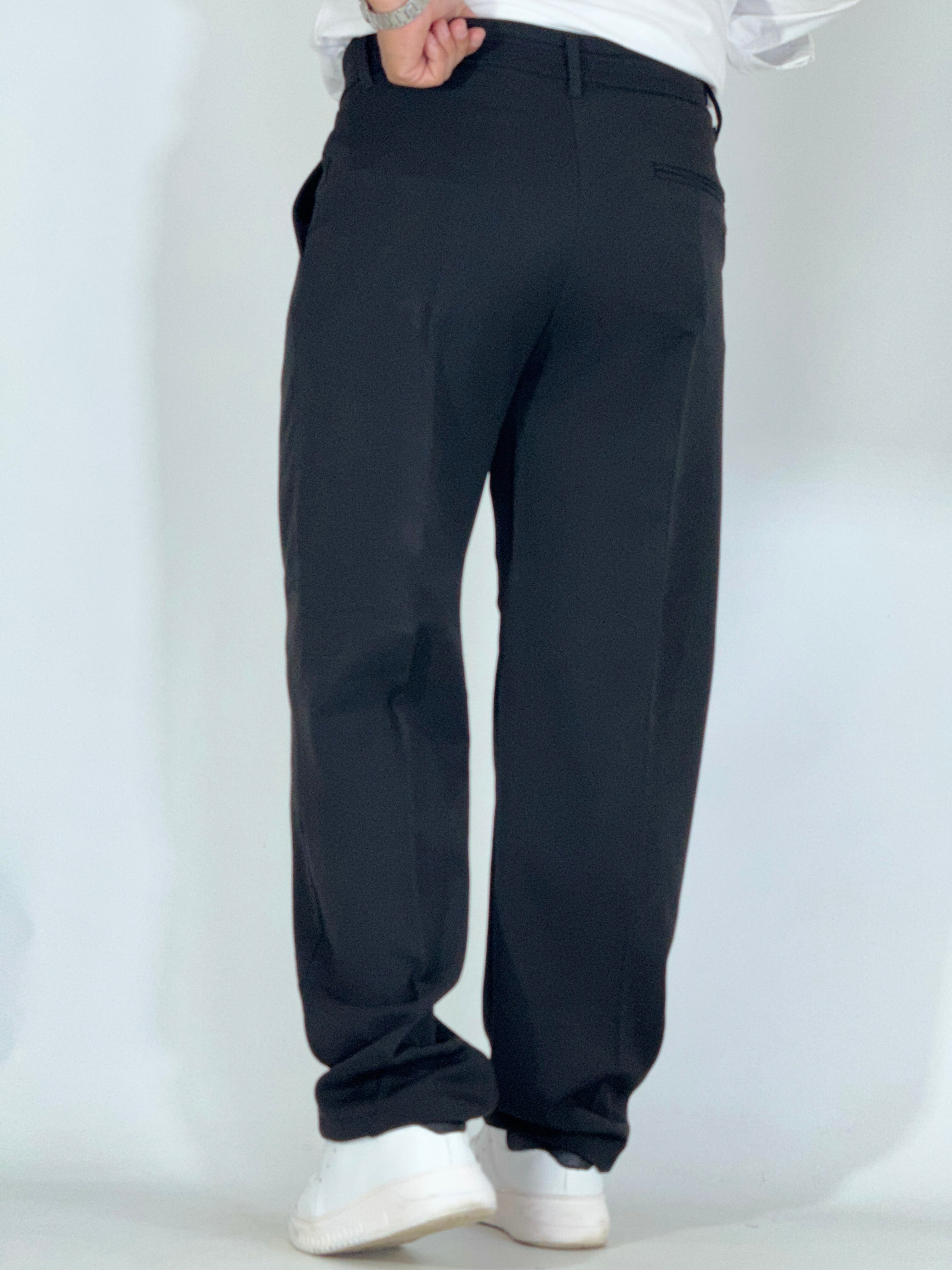 Pantalone palazzo nero PU3325