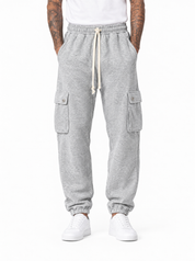 Pantalone tuta cargo grigio DC186006