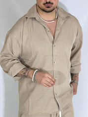 Coordinato fondo ampio beige FMT6445