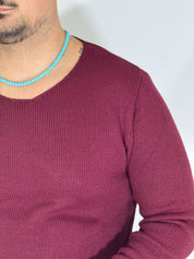Maglia scollata bordeaux YOKOHAMA