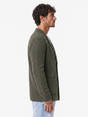 KASSEL cardigan punto riso militare