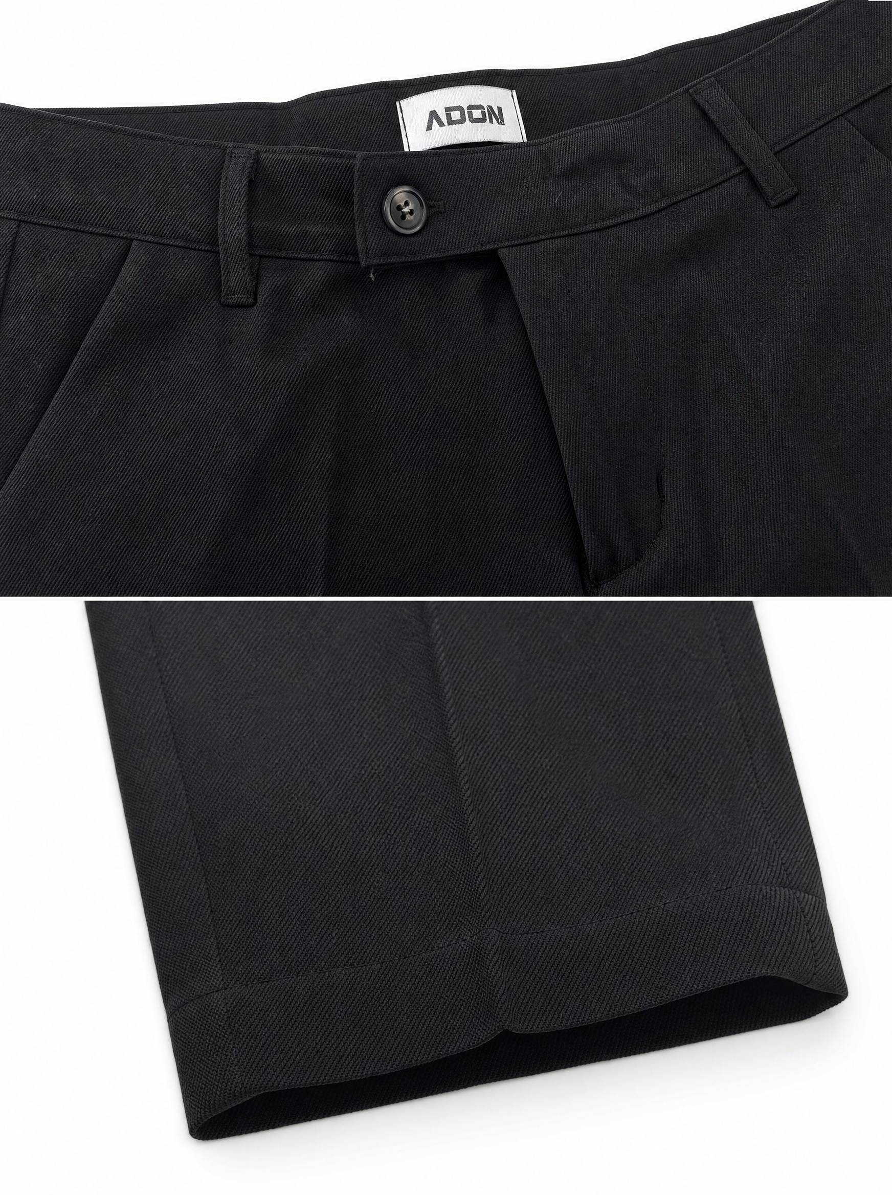 Pantalone abbottonatura laterale nero ADFS31