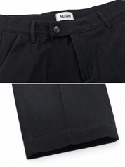 Pantalone abbottonatura laterale nero ADFS31