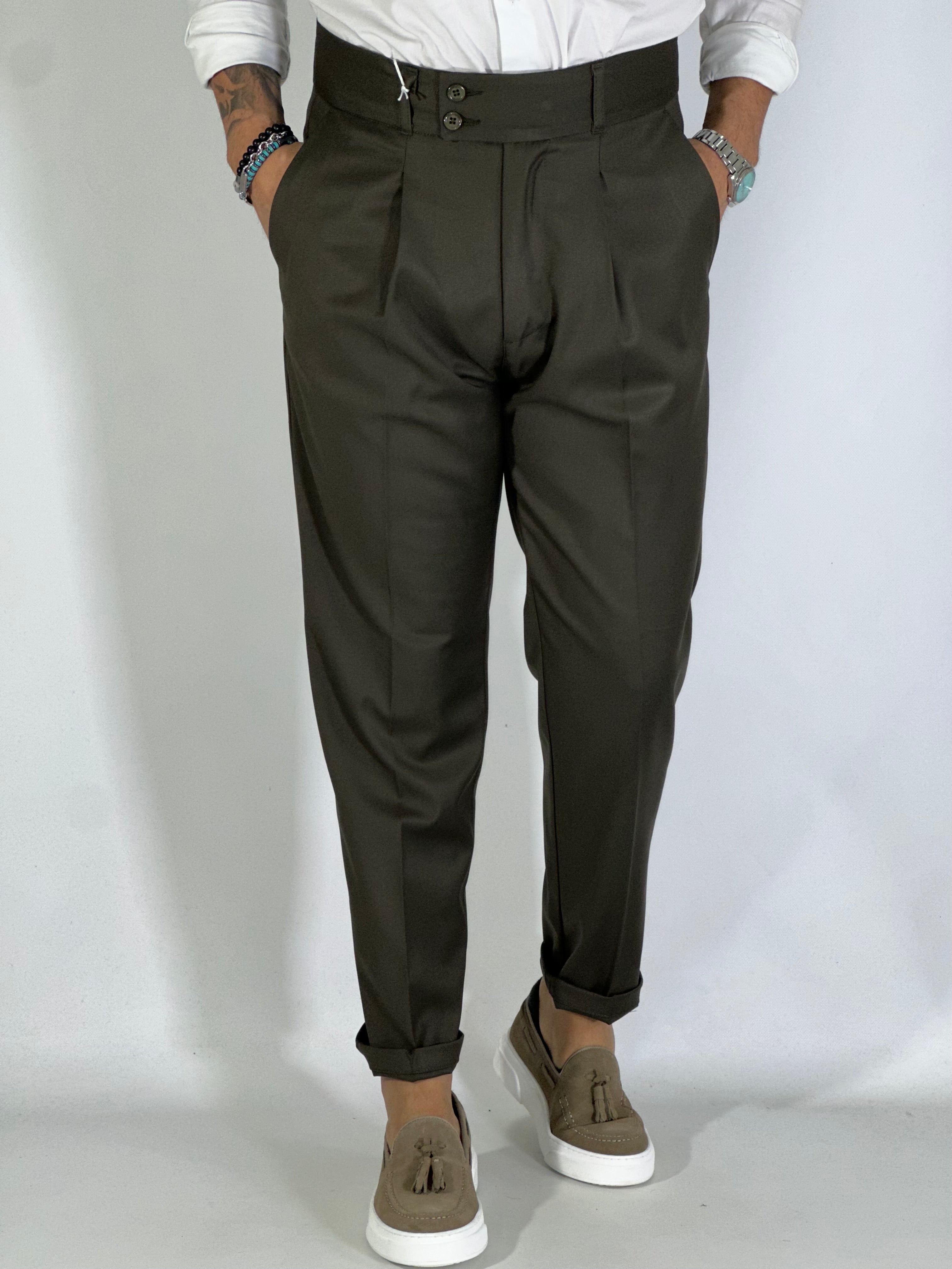 Pantalone vita alta migliaccio verde tennesse