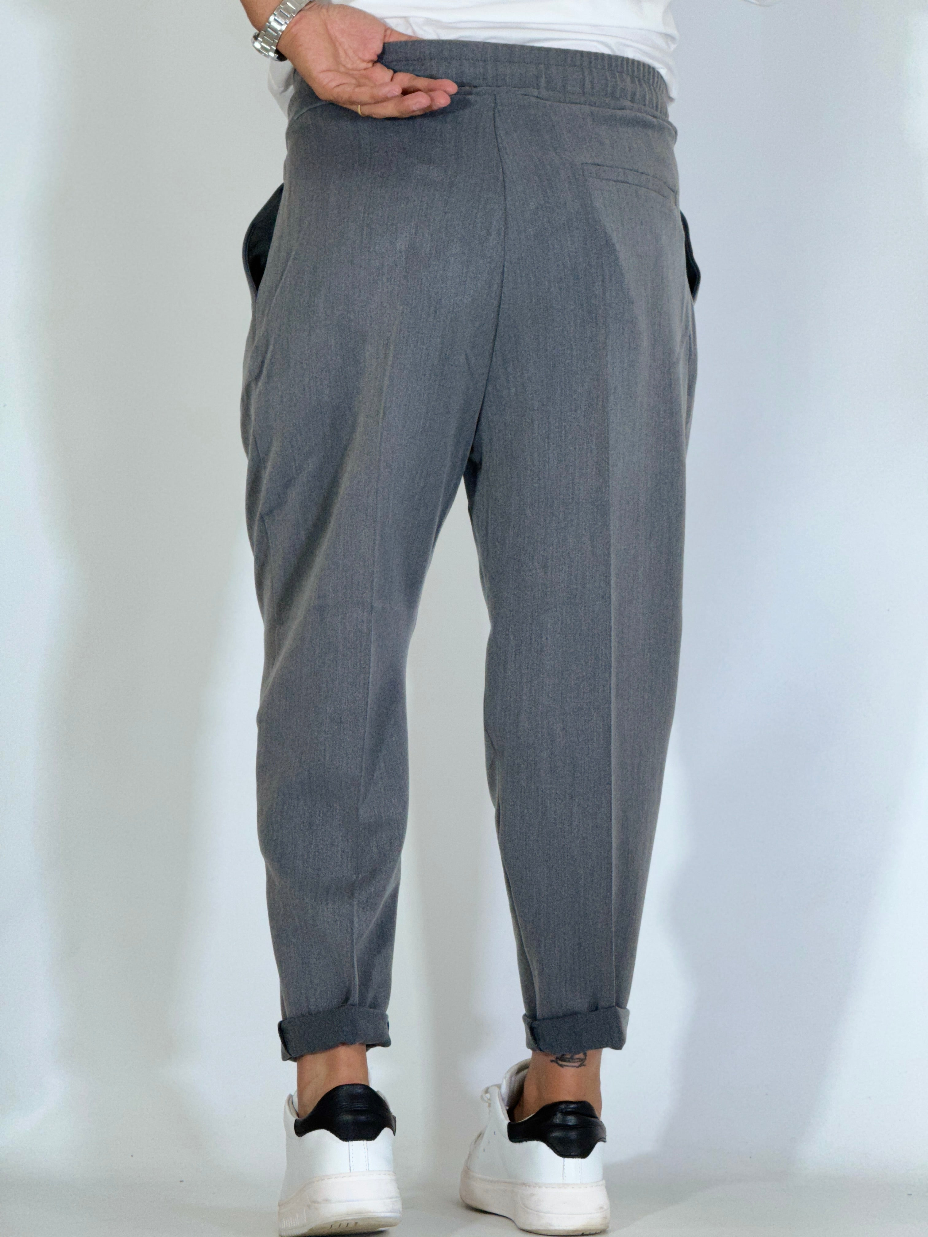 Pantalaccio japan con pinces grigio MAMAIA