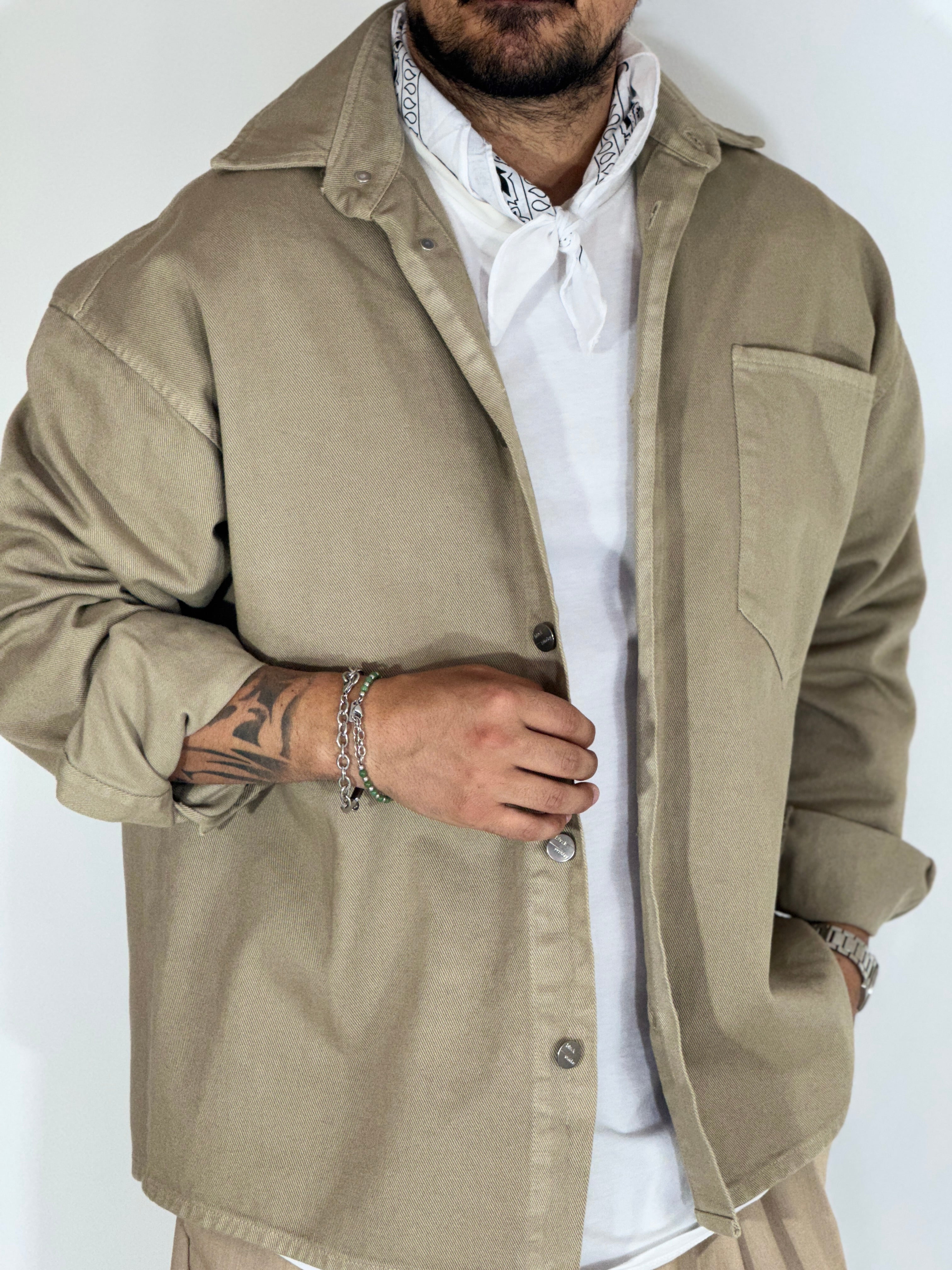 Camicione over beige MANHATTAN