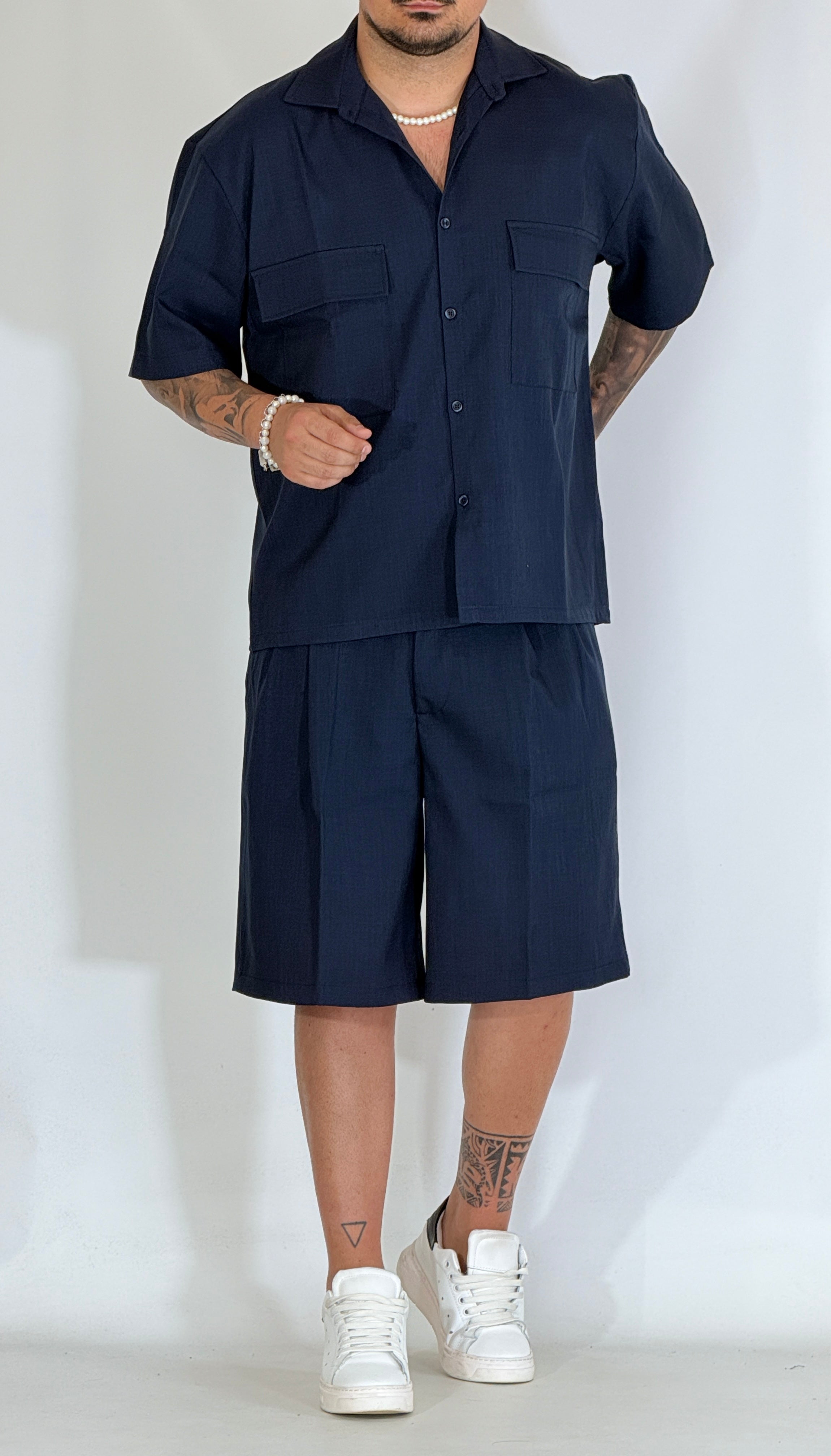Fifth· Coordinato fiammato blu
