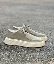 Scarpa mocassino fondo rigato beige VT73