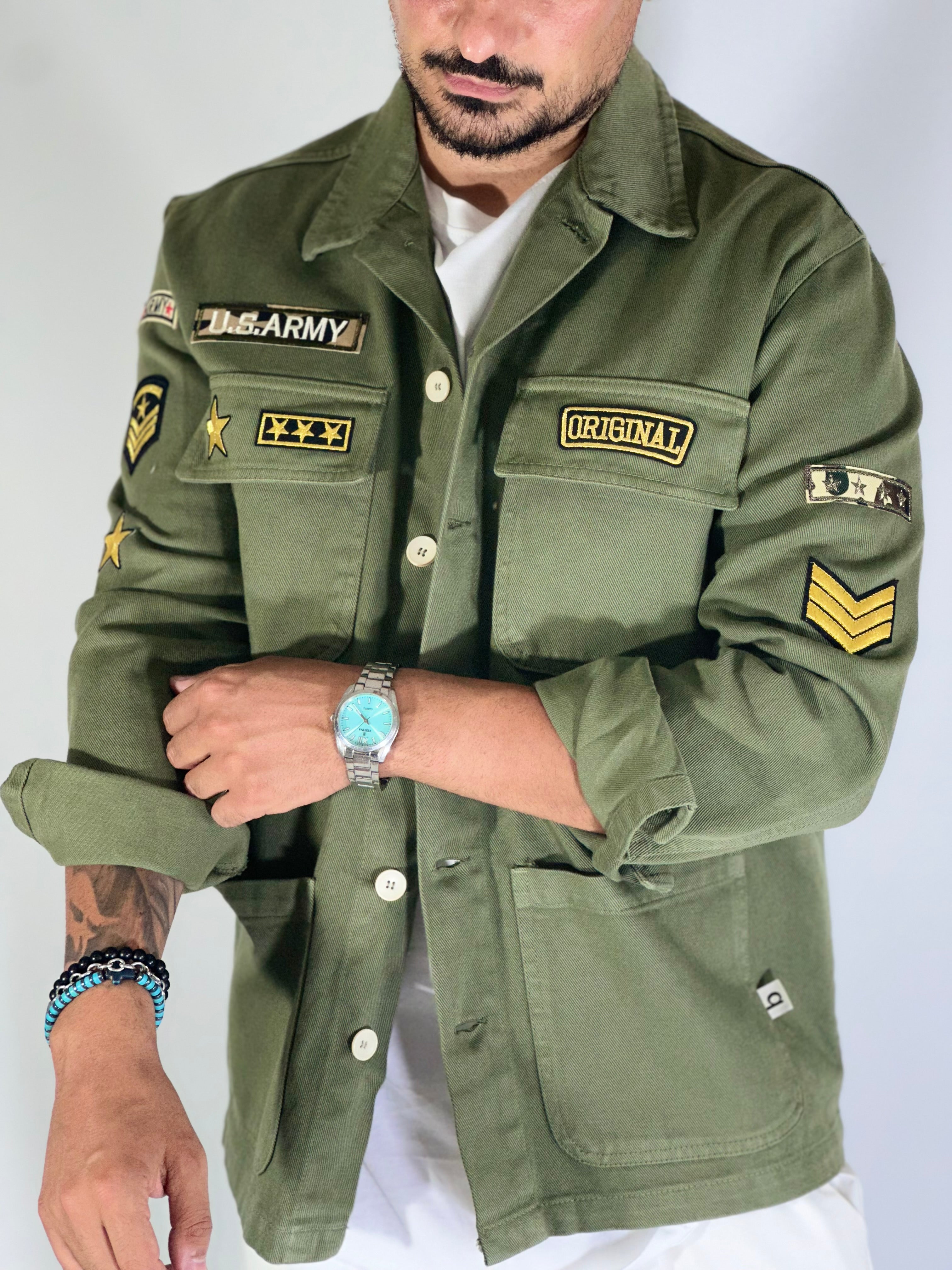 Camicione patch military verde BLKS40001