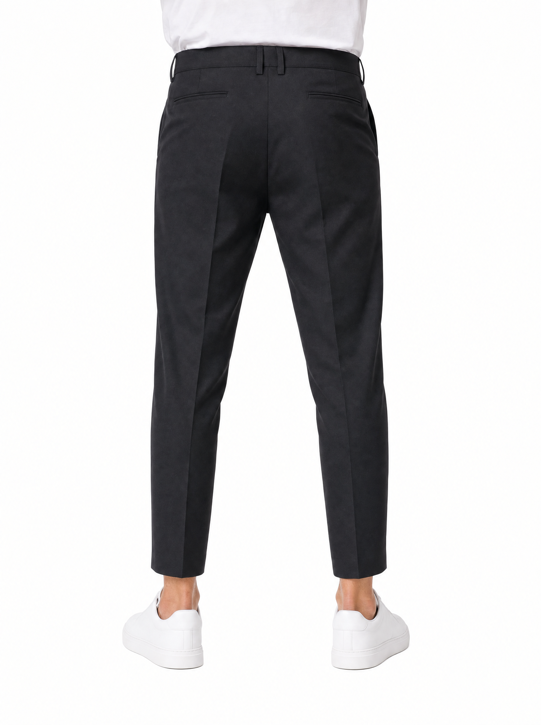 Pantalone abbottonatura laterale nero ADFS31
