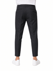 Pantalone abbottonatura laterale nero ADFS31