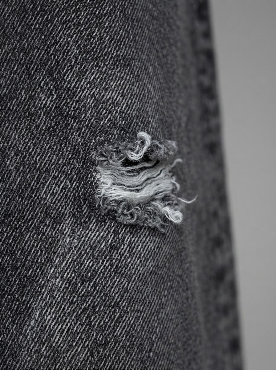 TANGERI jeans baggy fit con abrasioni cenere