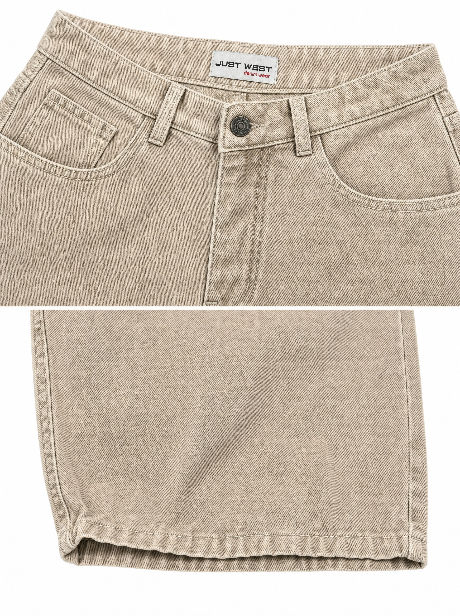 Jeans balloon fit sfumato beige YB68-06