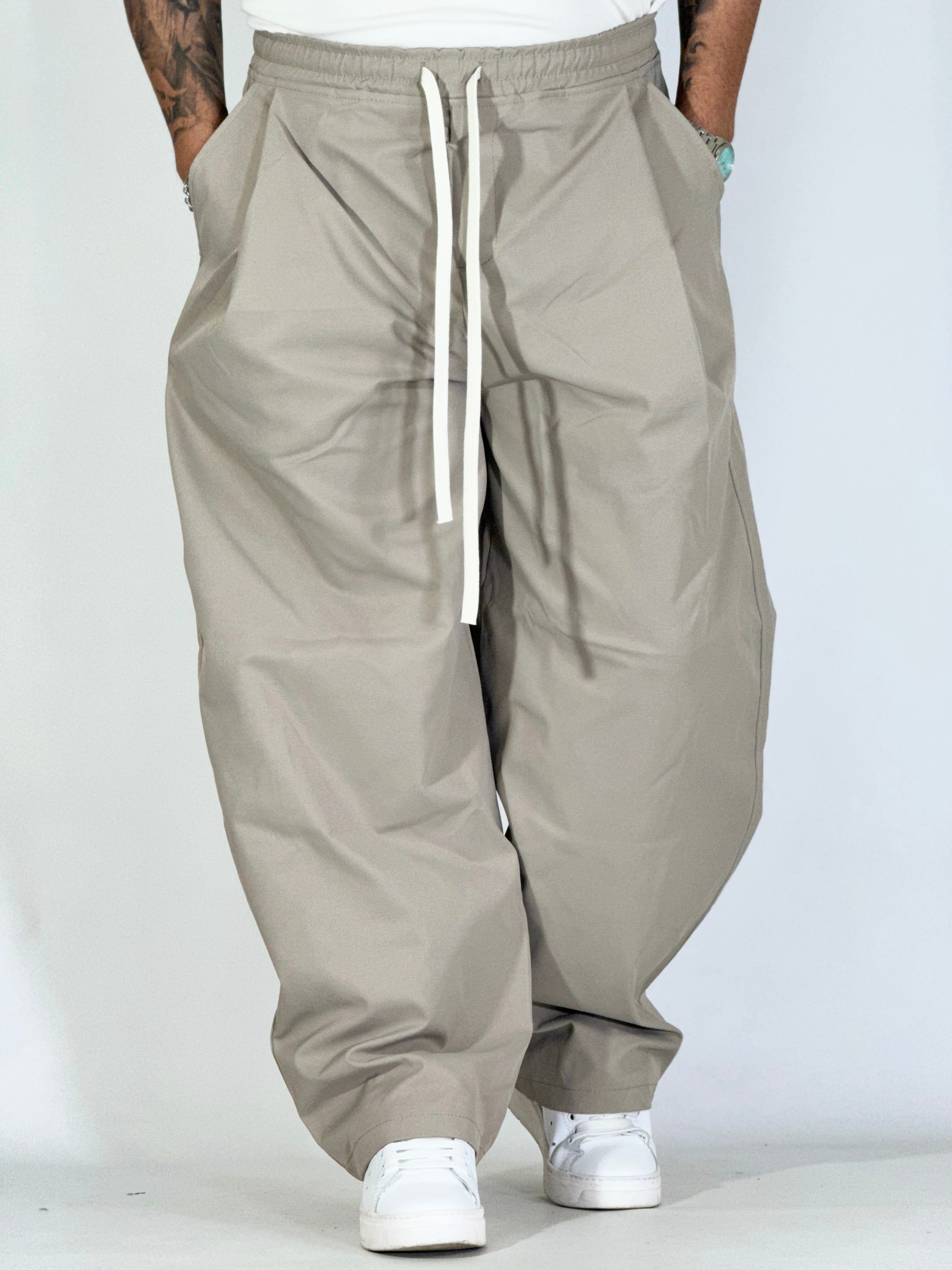 Pantalone extreme palazzo beige BE155