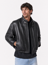 Giubbino eco-pelle nero XH8971-9