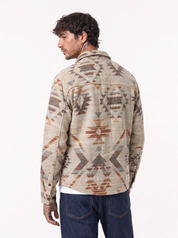 Giacca in pile azteca beige 7722
