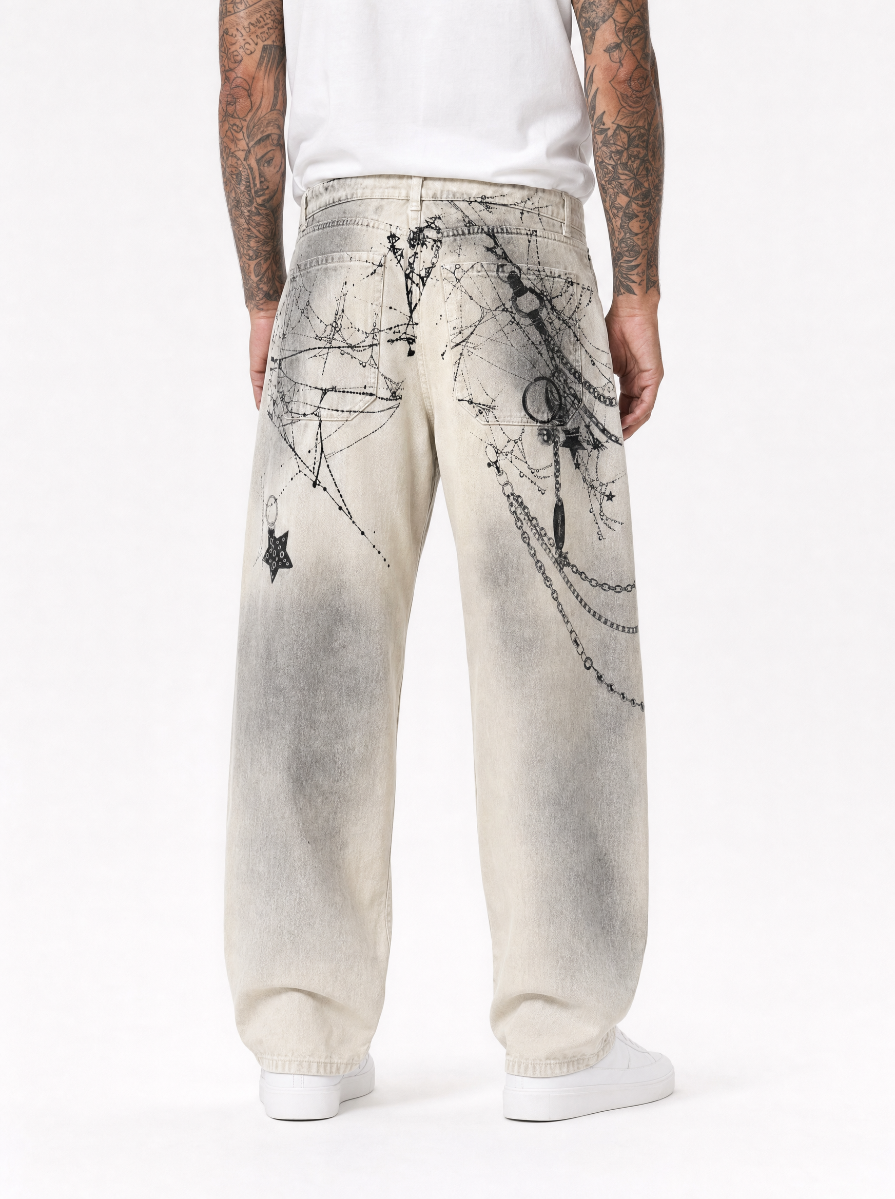 Jeans balloon graffiti YB6805