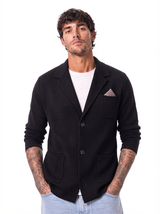 PARKER cardigan pochette nero