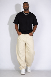 Jeans balloon sabbia IVORY