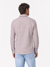 CATTOLICA Camicia quadri marrone-beige
