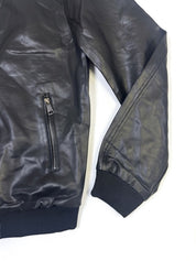 Giubbino trapuntato eco-pelle nero 88120B/9