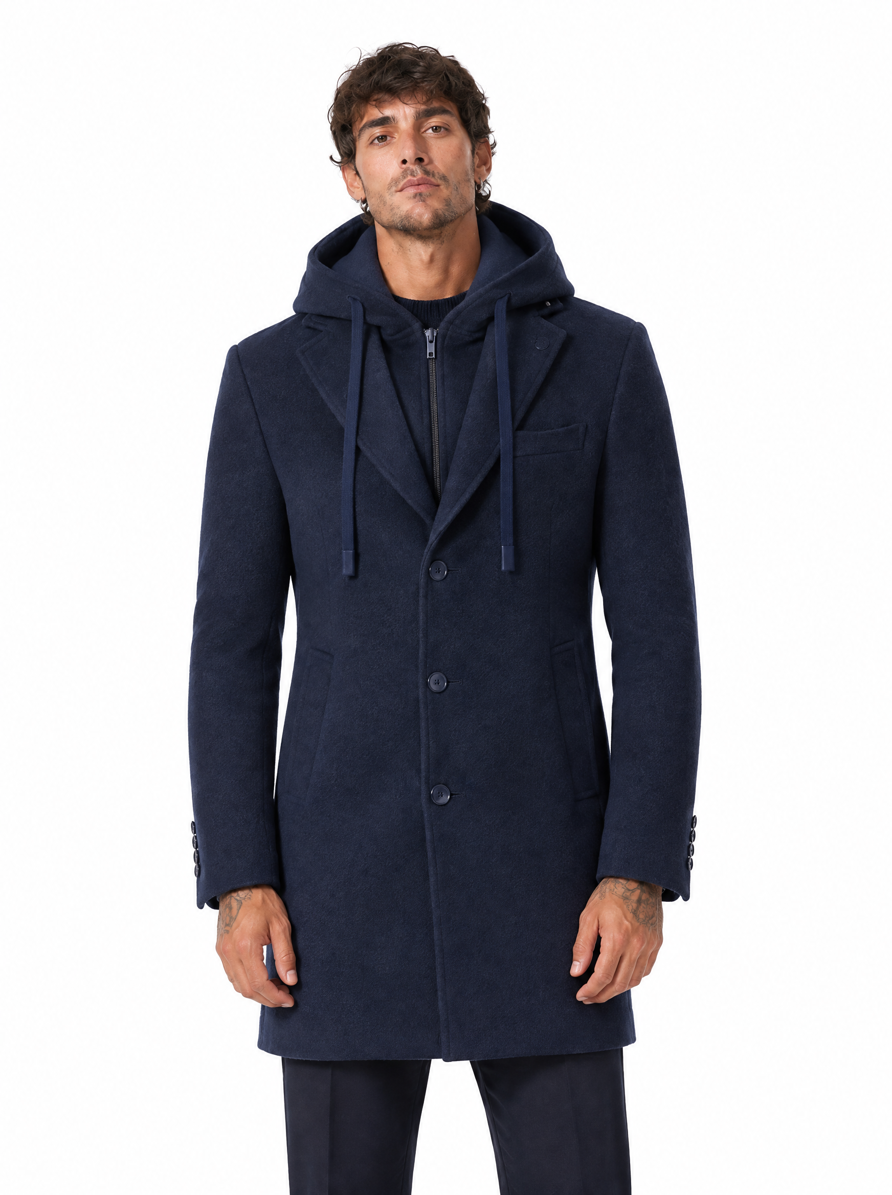 POLARIS Cappotto con pettorina blu