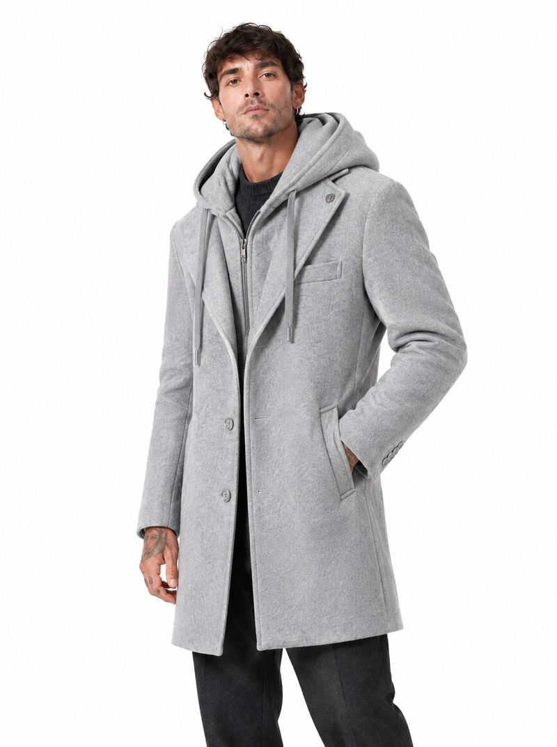POLARIS Cappotto con pettorina grigio