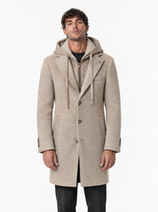 POLARIS Cappotto con pettorina cammello