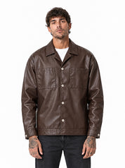 Giubbino eco-pelle moro SMILE4