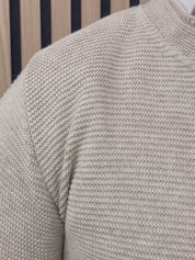 Seven · Cardigan coreano sabbia