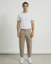 Pantalone loose fit cargo beige HARLEM