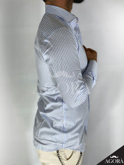 Pinstripe · Camicia cielo migliaccio