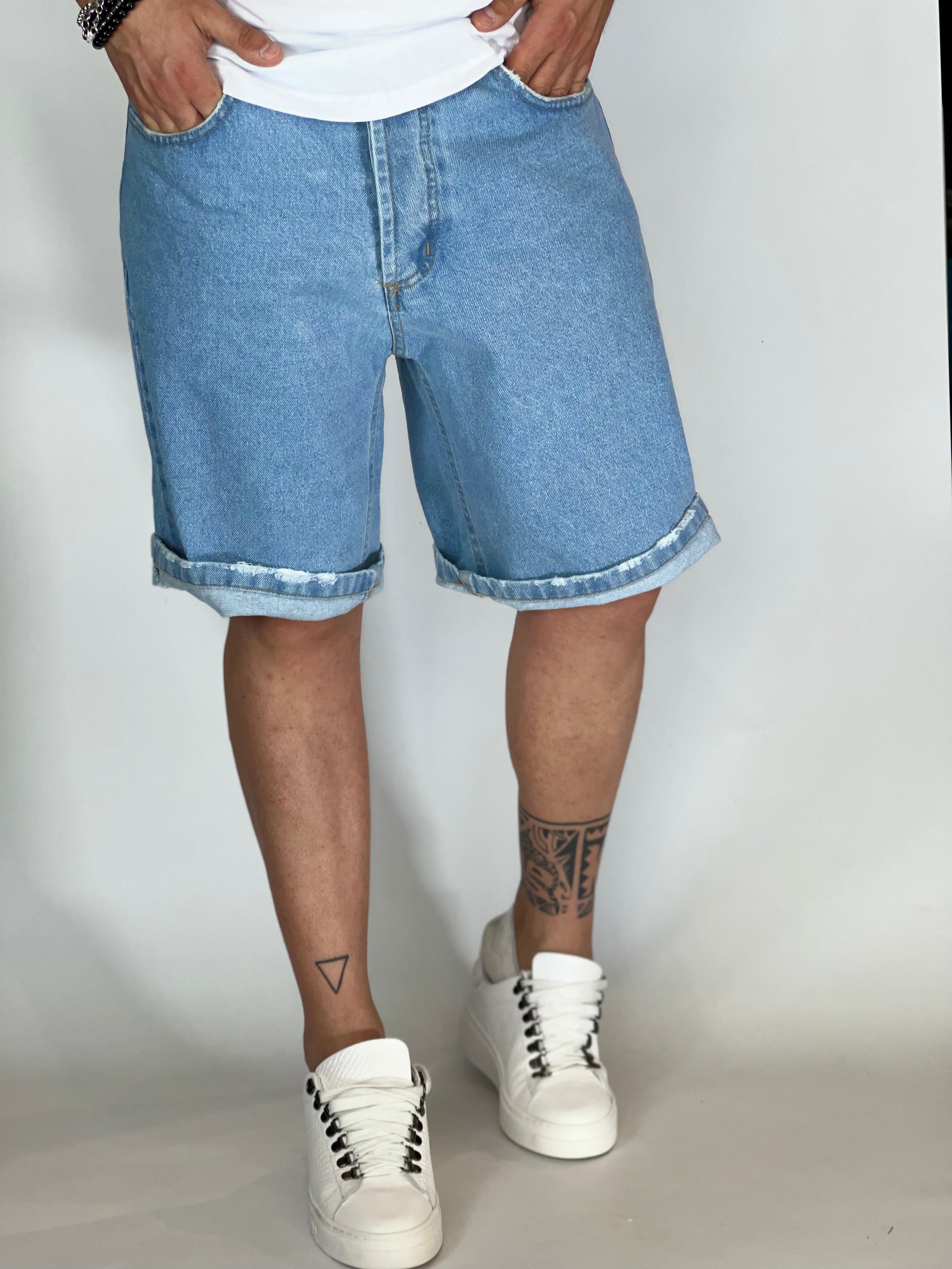 Bermuda jeans loose fit CR2413/GV91