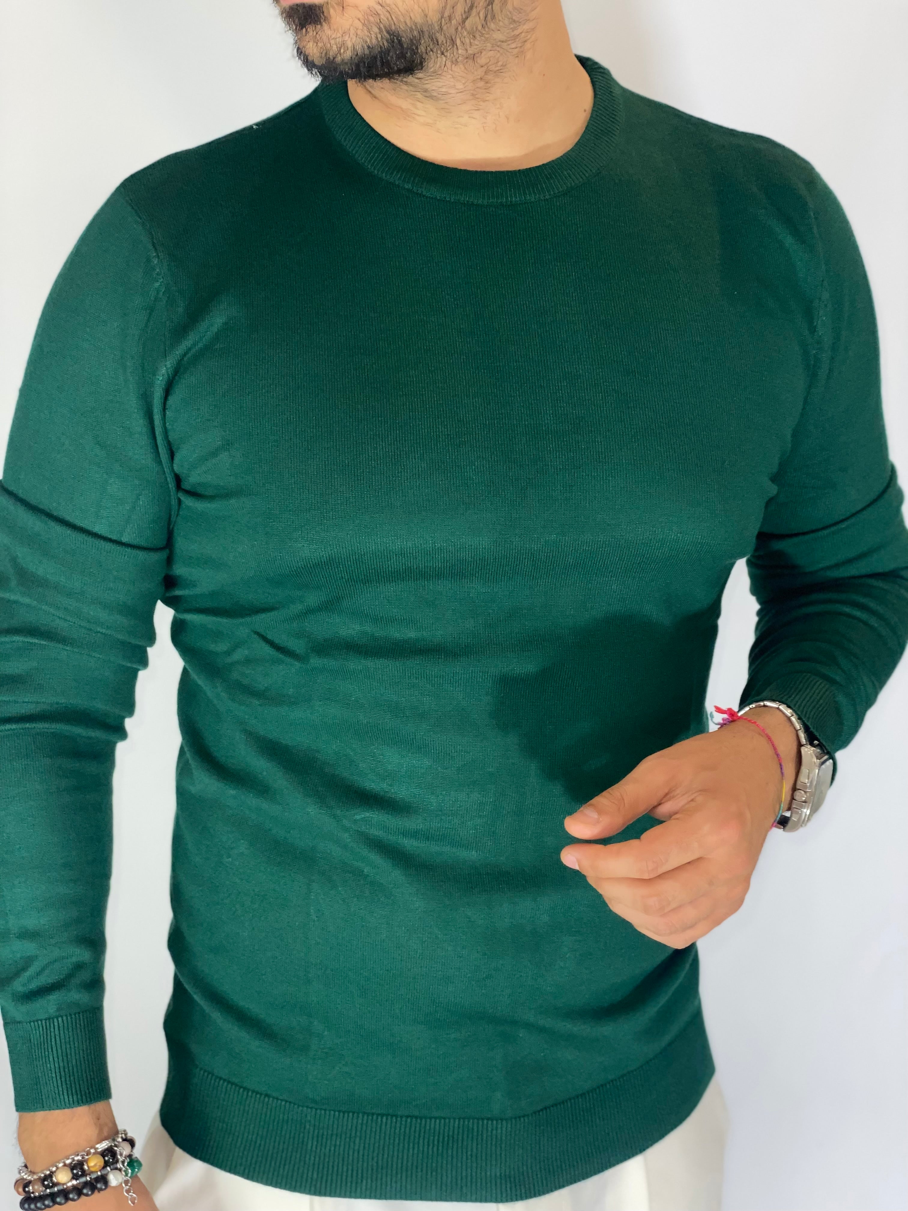 Girocollo verde basic TOM24