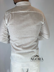 Camicia migliaccio Samuel lino BIANCA