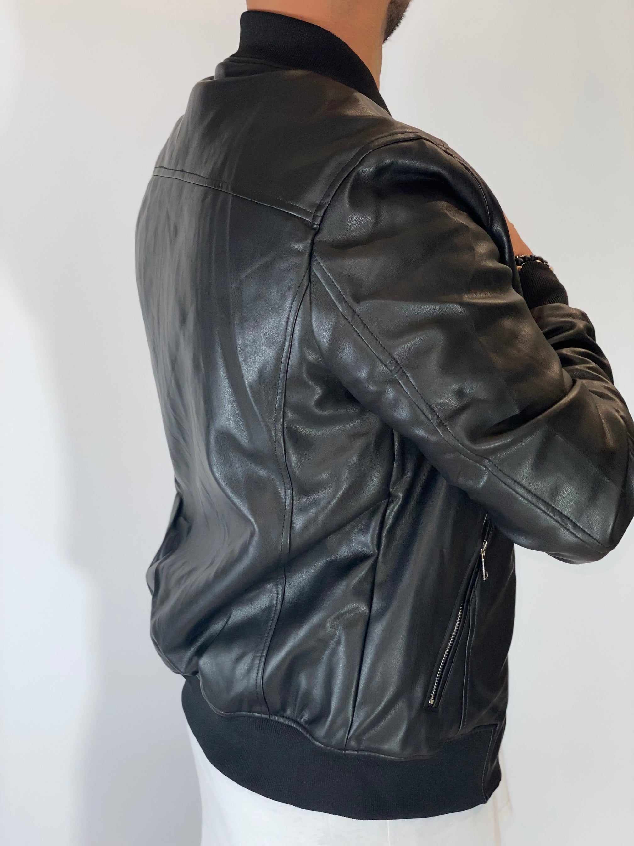 Giubbino eco-pelle nero 88120-9