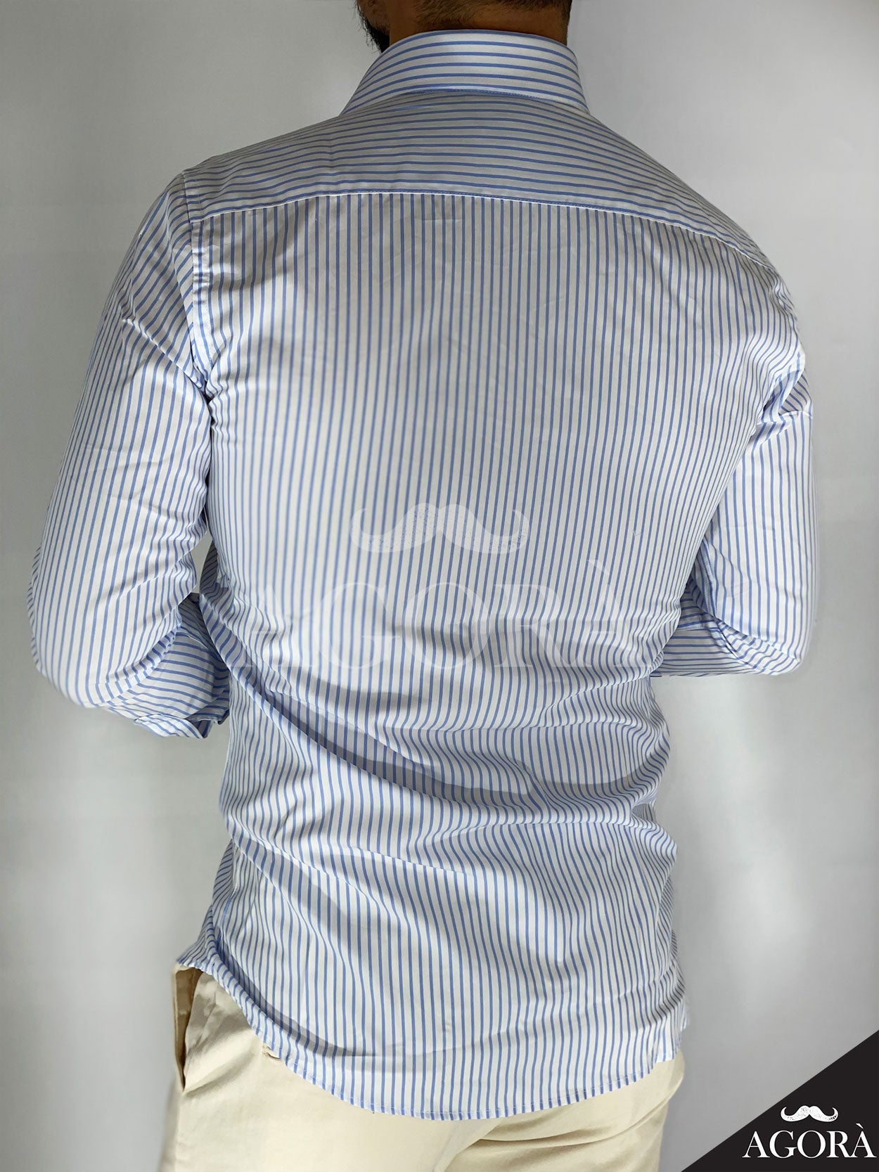 Pinstripe · Camicia cielo migliaccio