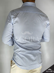 Pinstripe · Camicia cielo migliaccio