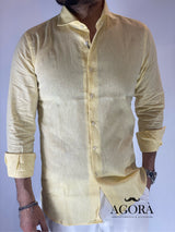 Camicia migliaccio Samuel lino GIALLA