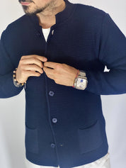 Seven · Cardigan coreano blu