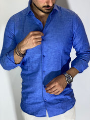 Camicia migliaccio Samuel lino ROYAL