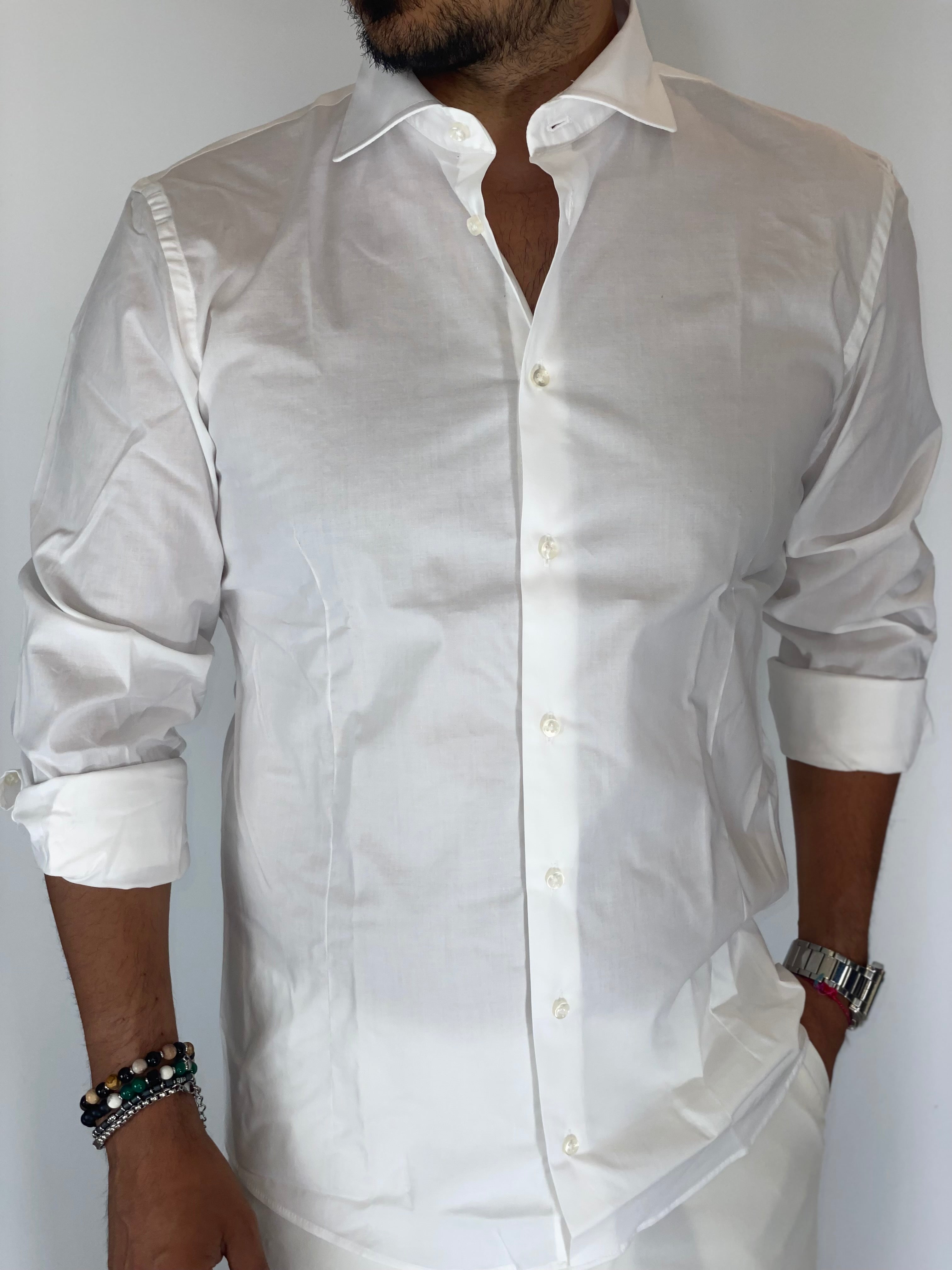 Camicia cotone basic bianca MIGLIACCIO