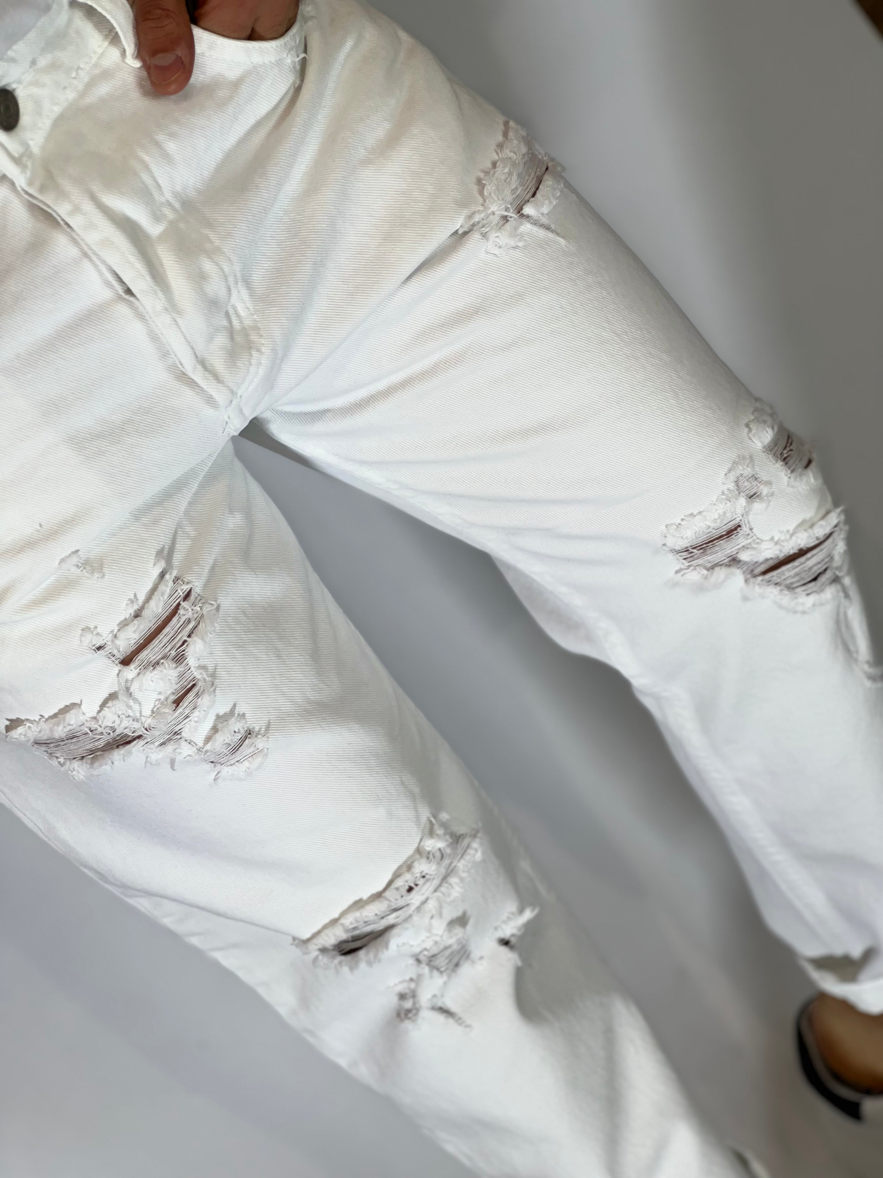 Pantalone loose fit bianco PONTE15-01