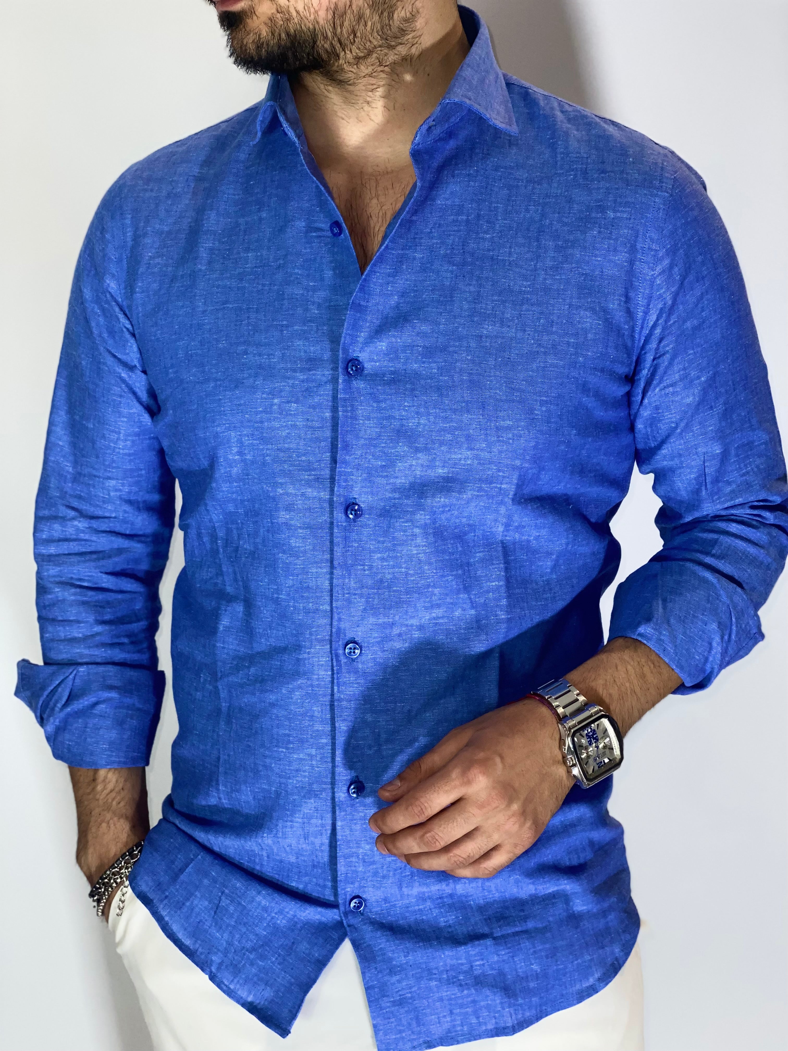 Camicia migliaccio Samuel lino ROYAL